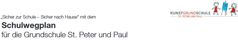 Kinder auf dem Schulweg mit Sicherheitseqipment