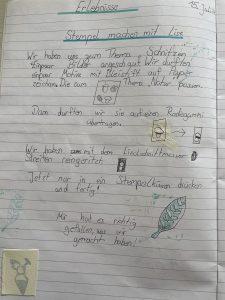 Handgeschriebene Notizen über Stempelkunst erstellen